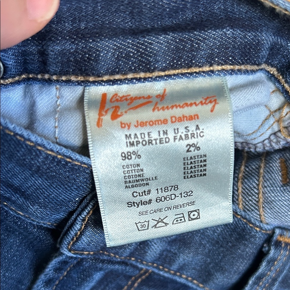Citizens of Humanity Evans Men's Straight-Leg Jeans in Dark Blue Denim Size 34 - Picture 14 of 14